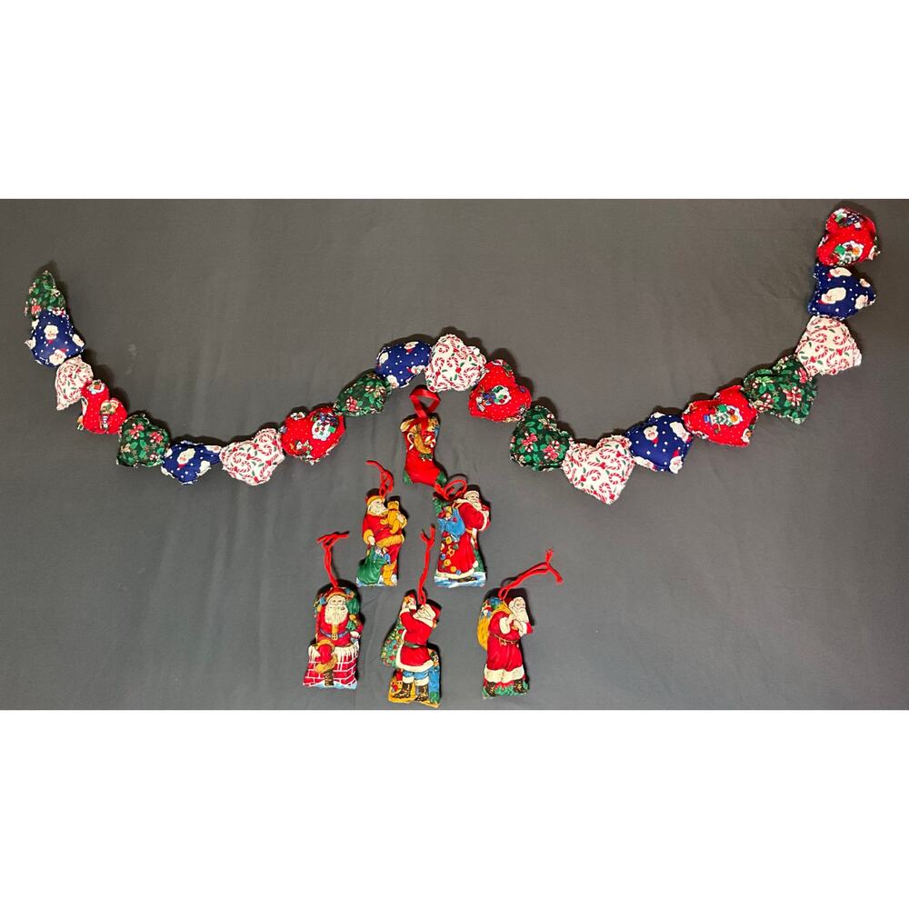 Handmade Homemade Christmas Holiday Decorations Ornaments and Heart Garland